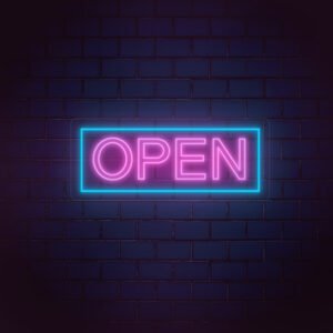 Open Neon Sign