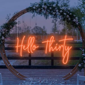 Hello Thirty Light Up Birthday Sign