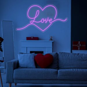 Neon Love Heart Light Up Sign